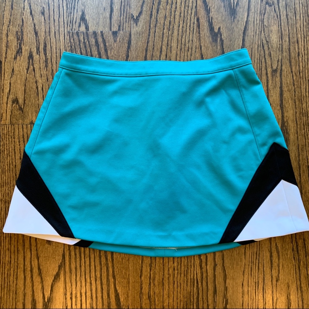 teal mini athletic skirt